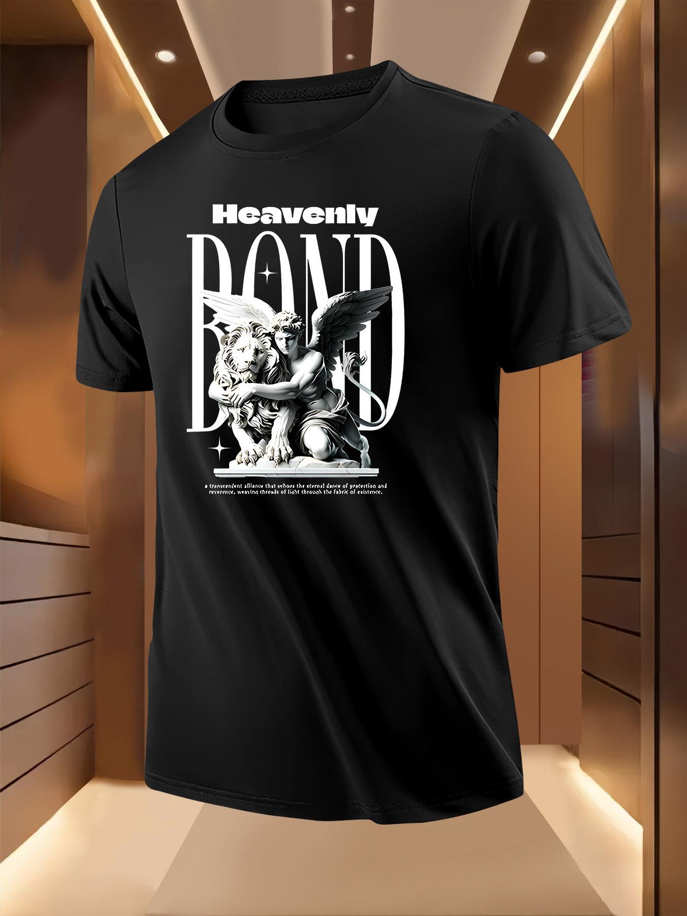 Graphic Tshirt - Angel Lion Art Print with Heavenly Bond... XXL