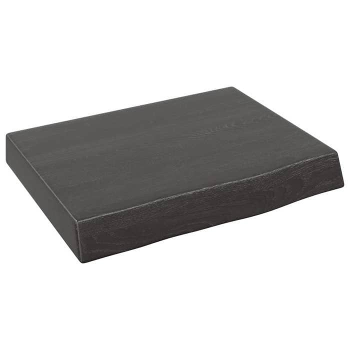 VidaXL Étagère murale gris foncé 40x30x6 cm bois chêne massif traité 363748