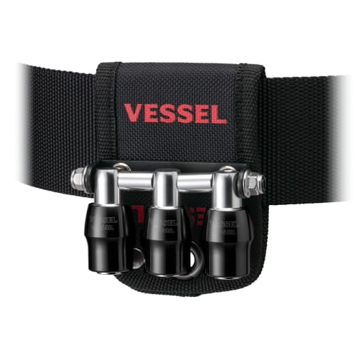 VESSEL Quick Catcher Triple Holder, Black, QB-10B3K