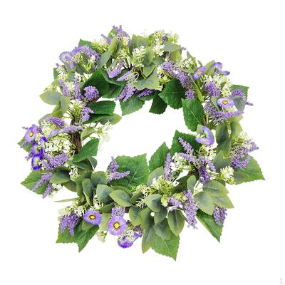 Lavender Wreath Simulation Wreaths Beautiful Fall Decor All Seasons for Front Door