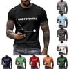Herren Casual T-Shirt mit Buchstabenprint, kurzärmlig