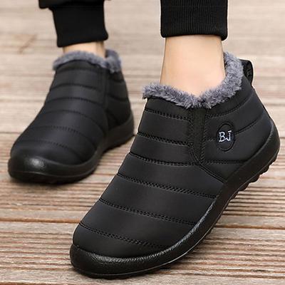 Pánske topánky Zimné topánky pre mužov Kotníkové topánky Ľahké zimné Botas Para Bezšnúrovacie Snehule s kožušinou Neformálne topánky