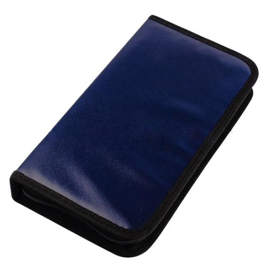 VCD Organizer 80 Discs CD Holder DVD Case Storage Faux Leather Zipper Bag
