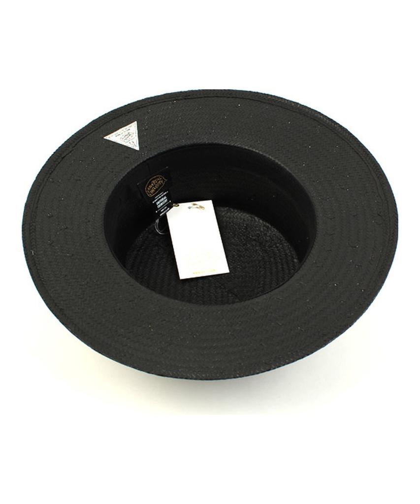 Black Flat Long Panama Hat