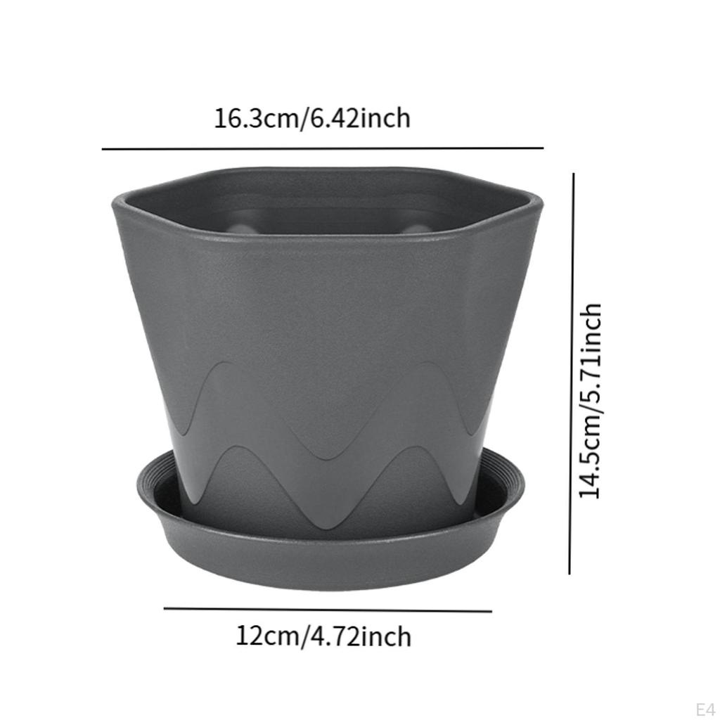 Bonsai Flower Pot with Base - Versatile Lightweight Planter Vegetable for Garden, Yard,