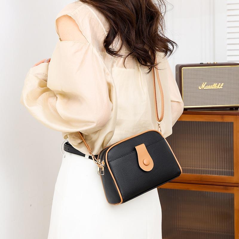 Guangzhou Summer New Small Bag Splicing Contrasting Color Shoulder Bag Medium Mother Bag Messenger Bag