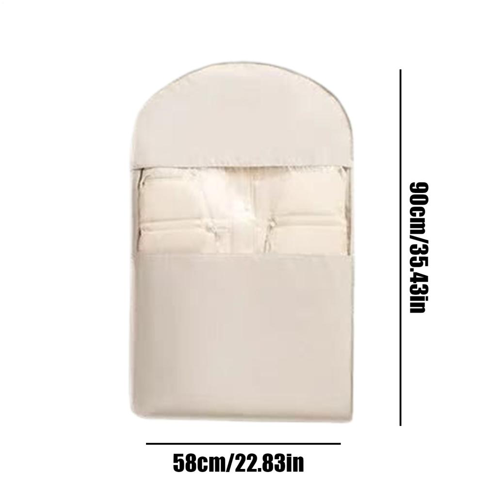 Self-Compression Garment Bag Reusable Dustproof Travel Storage Bag for Suit Dress Coat Outerwear Wardrobe Organizer Protector