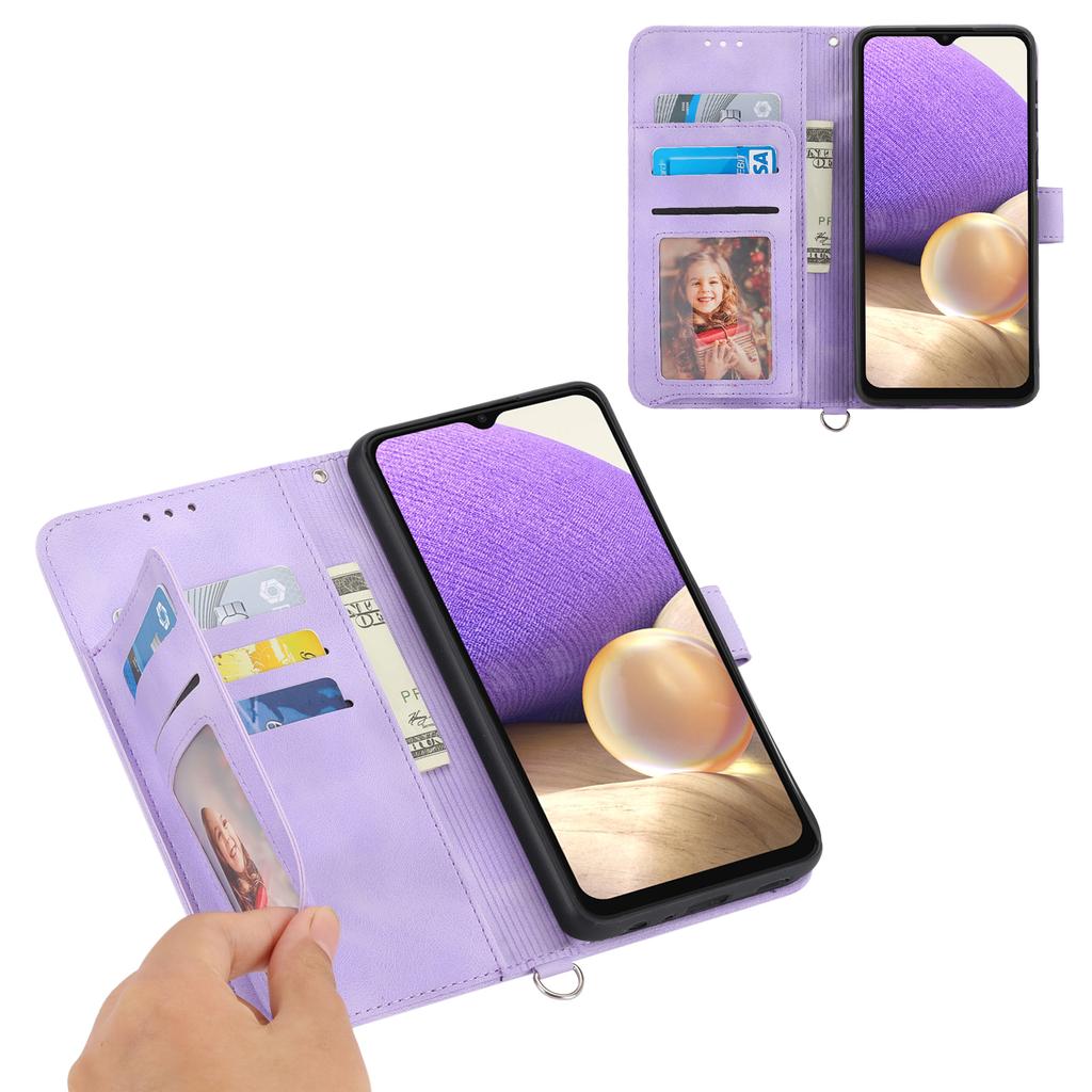 For Motorola Edge 60 Fusion 5G Case Flower Pattern PU Leather Wallet Phone Cover with Strap