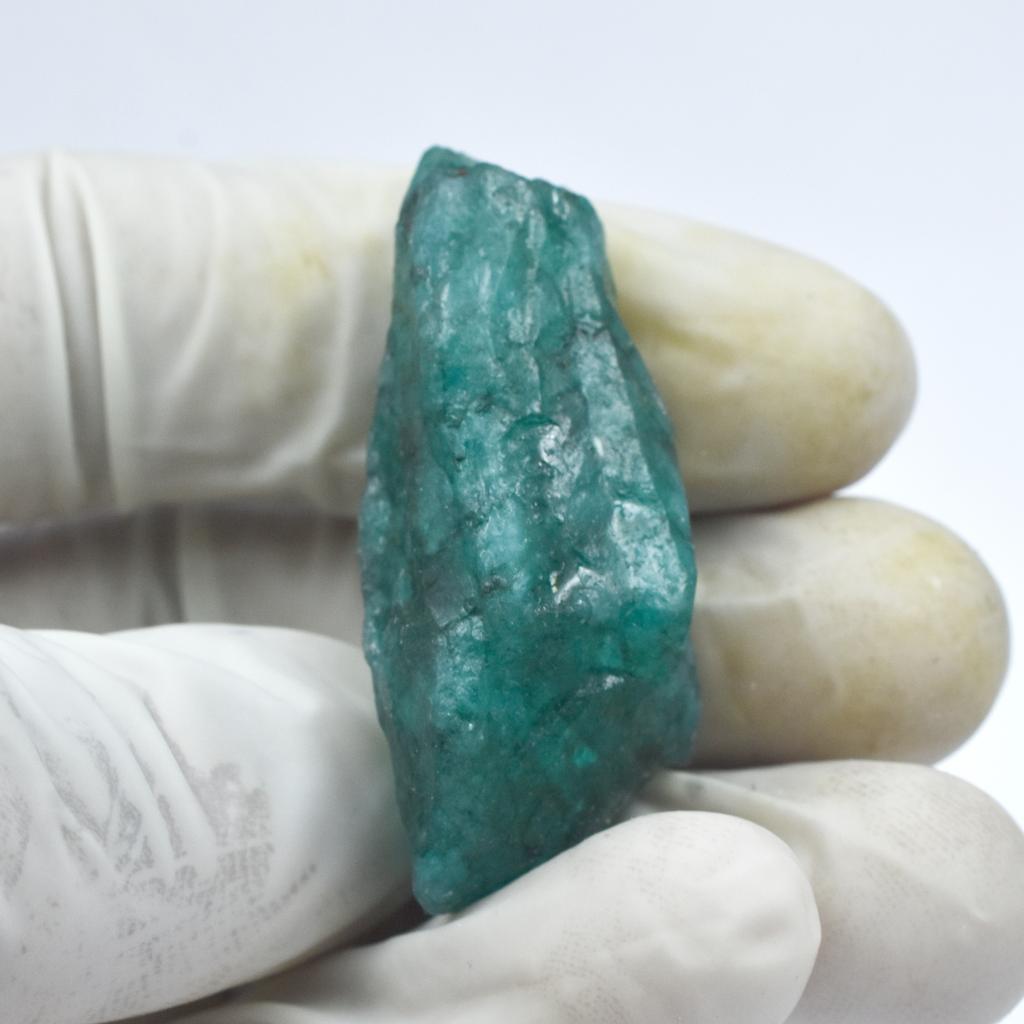Smeraldo Verde Naturale 168 Carati Certificato Grezzo Non Tagliato Pietra Preziosa Sfusa