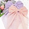 2Pcs Fashion Chiffon Bow Hair Clip Elegant Women Solid Spring Clip Hair Pin Retro Bow Hairpins Simple Headband Girls Hair Access