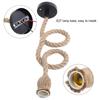 E27 Lamp Base 1.5m Hemp Rope Electric Wire   Pendant Decorative Bulb Holder (one bulb holder)