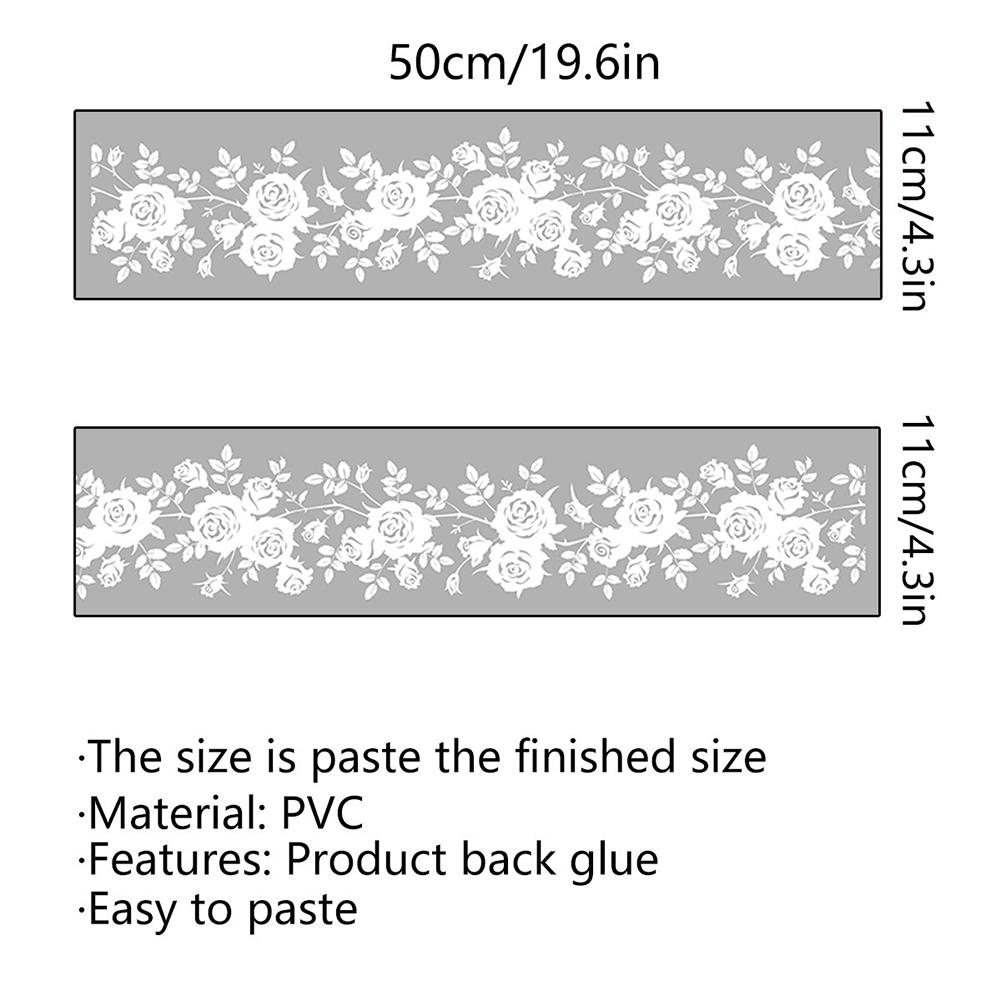 

High Quality Wall Sticker Window Stickers 4.3*19.6inch Flowers Glass Stickers Matte Effect PVC Vinyl Wall Stickers China Mainland