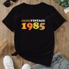 39th Birthday Women's Shirt 1985 Women's Vintage Y2K Women's Casual Clothes Harajuku Cotton T-s