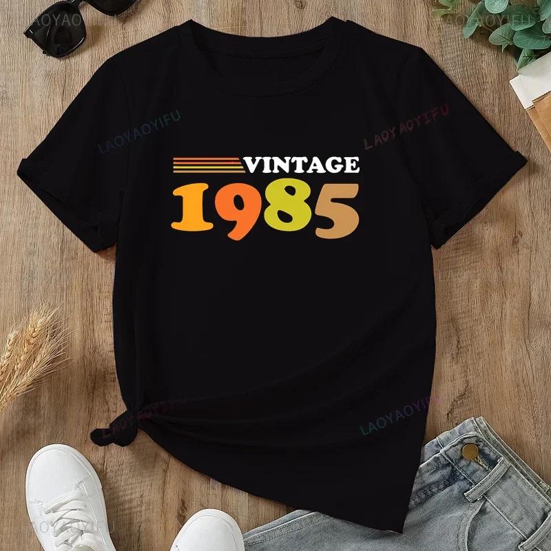 39th Birthday Women's Shirt 1985 Women's Vintage Y2K Women's Casual Clothes Harajuku Cotton T-s
