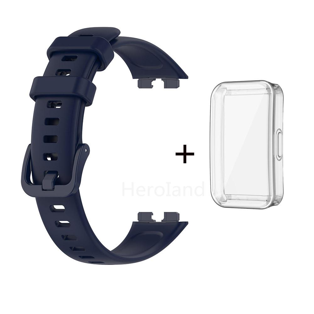 Módní měkký silikonový řemínek k hodinkám pro chytré hodinky Huawei Band 8 Náramek pro Huawei Band 9 10 Pásek Náramek Sportovní pásek a TPU pouzdro