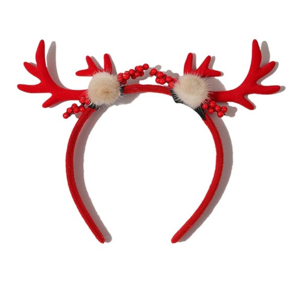 Fawn Horn Christmas Headband Plastic Christmas Elf Headband Cosplay Costume Antlers Headband Kid