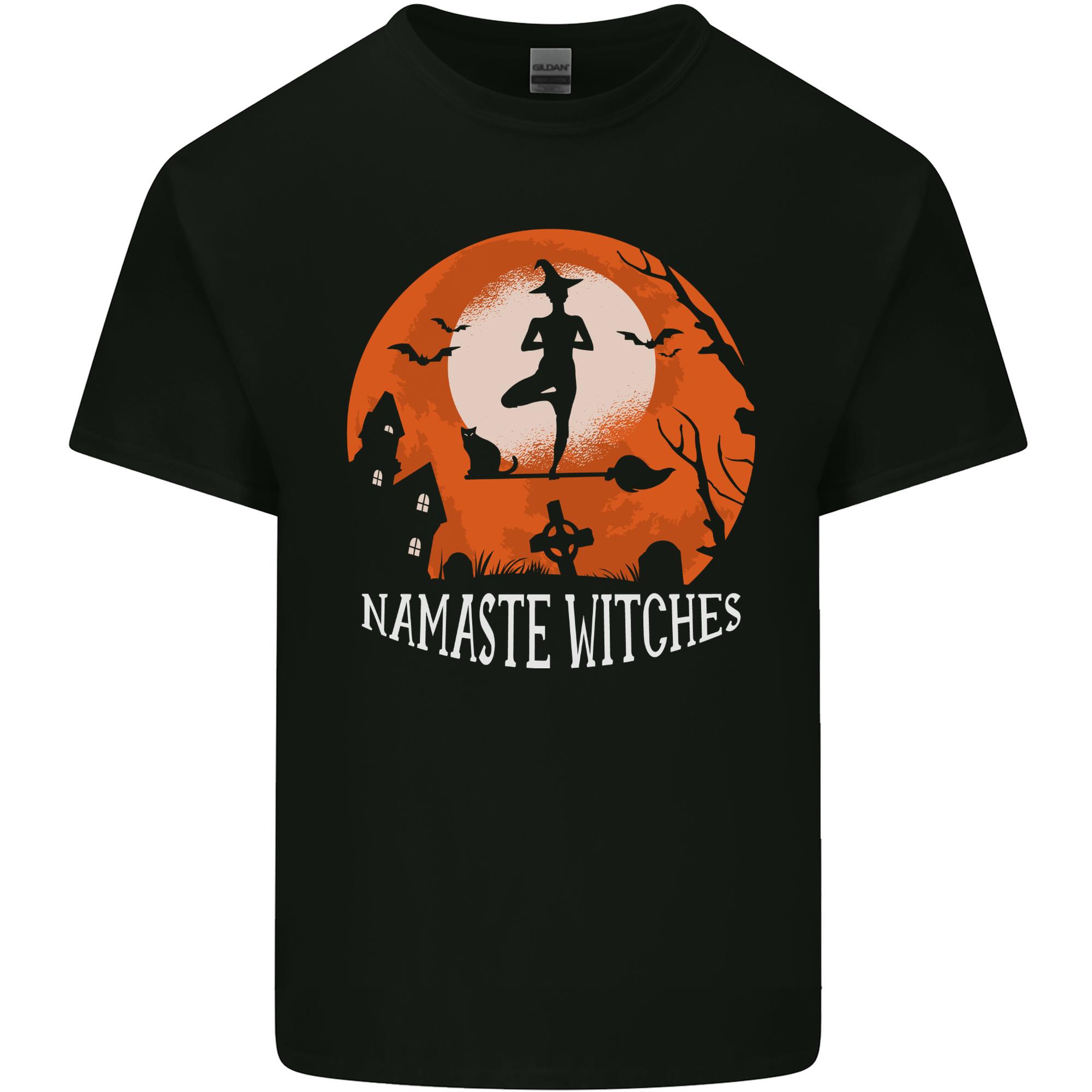 Namaste Witches Funny Halloween Yoga Unisexs Light Cotton TShirt S
