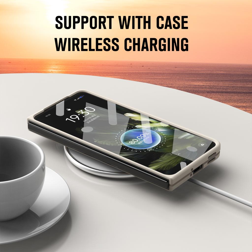 For Oppo Find N3 5G Case Shockproof Hard PC Phone Cover with Tempered Glass Film