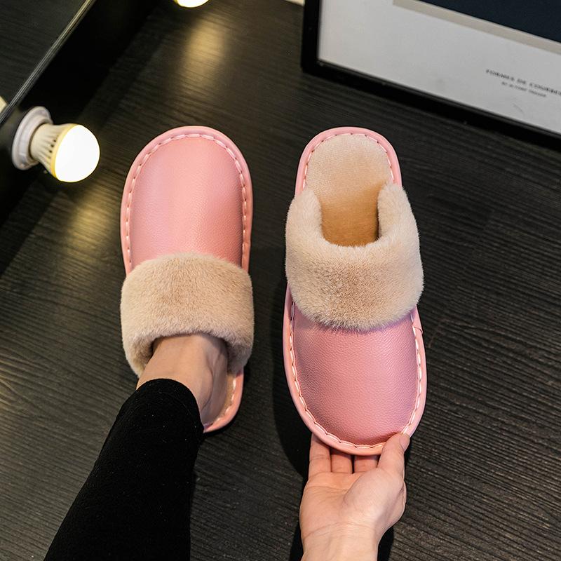 Men's Slippers for Winter with Warm Footbed Non-slip Sole Comfortable Fuzzy Soft Women's Warm Fleece Cozy Slides