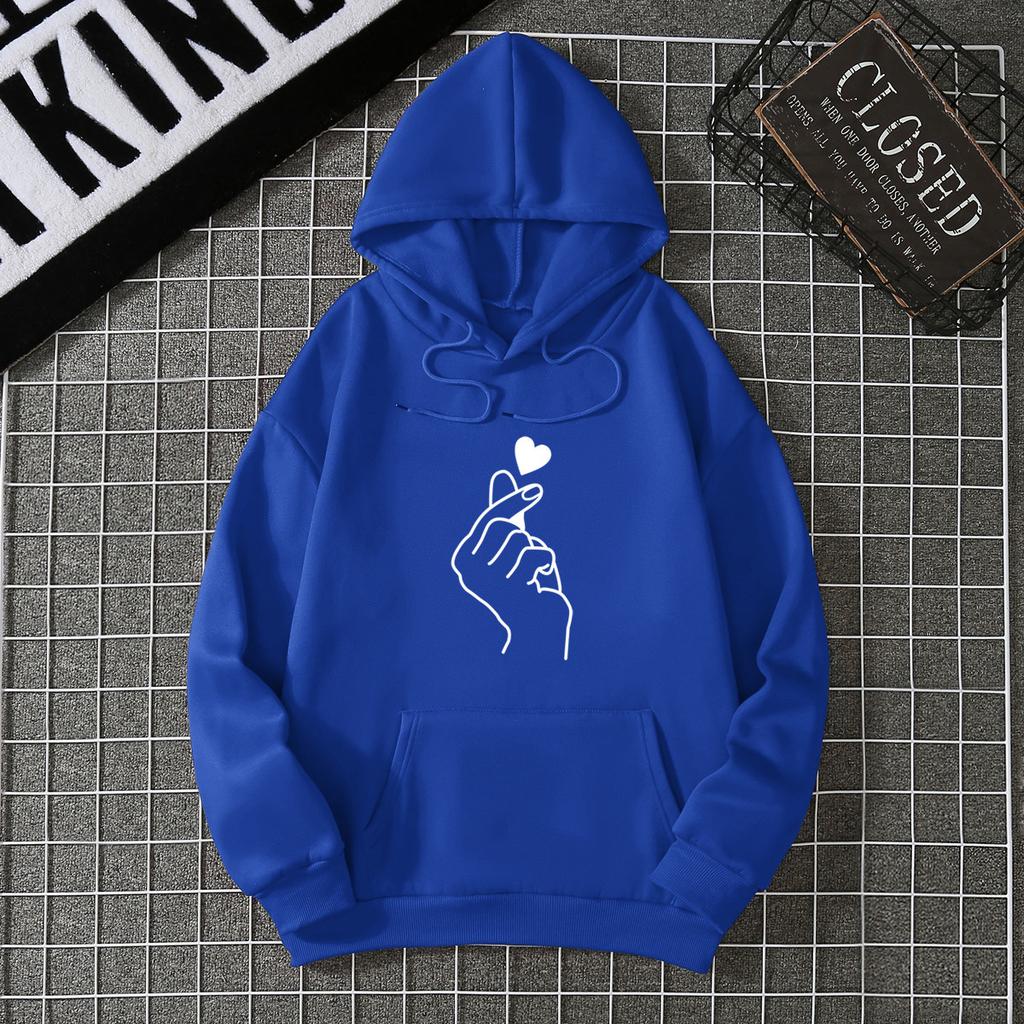 Fleece hoodie sweater men's and women's clothing autumn and winter couple tops loose