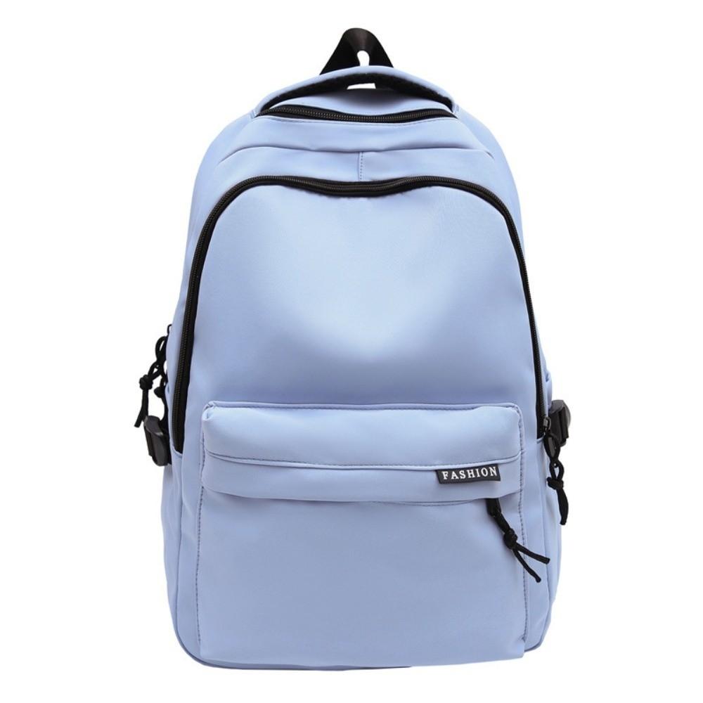 

Large Capacity Students School Bag Simple Multifunctional Travel Backpack Small Fresh Waterproof Shoulders Bag For Women Man синий