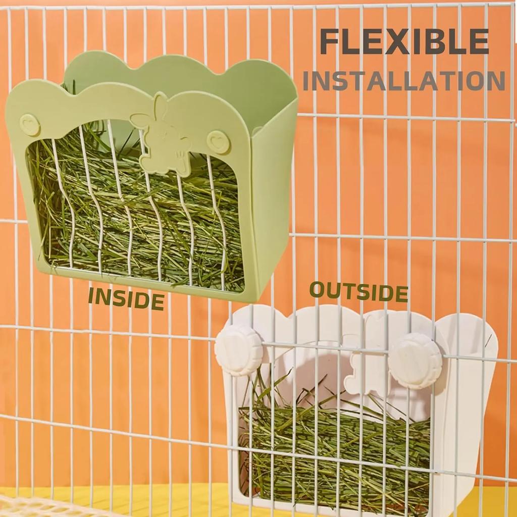 Hanging Hay Bag for Bunny Guinea Pigs Small Animal Feeder Rabbit  Bunny Food Dispensers Bag Cage Accessories Pet Feeding Bag