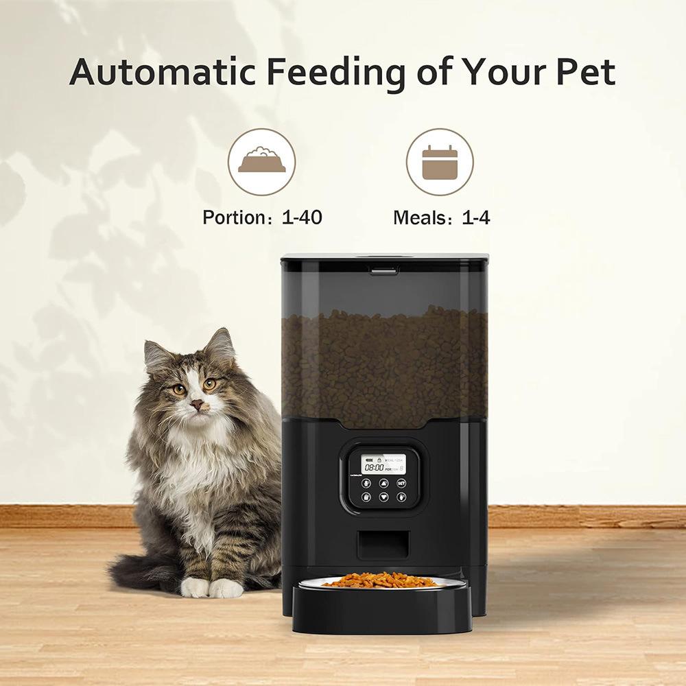 4L Automatic Wifi Button Pet Feeder Timed Auto Dog Feeders For Pets Dry Food Dispenser Cats Stainless Steel Bowl Pet Supplies