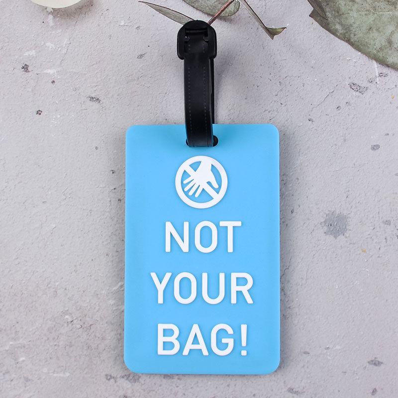 3D Soft Rubber PVC Luggage Tag & Lanyard for Suitcase
