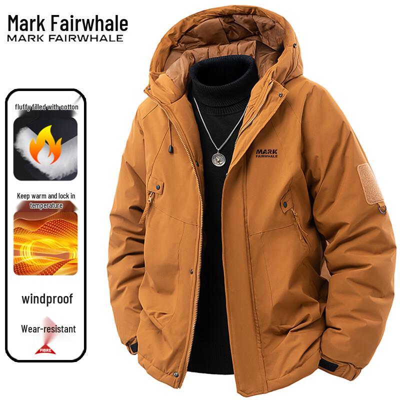 

Mark Fairwhale Men s Casual Hooded Padded Jacket XL