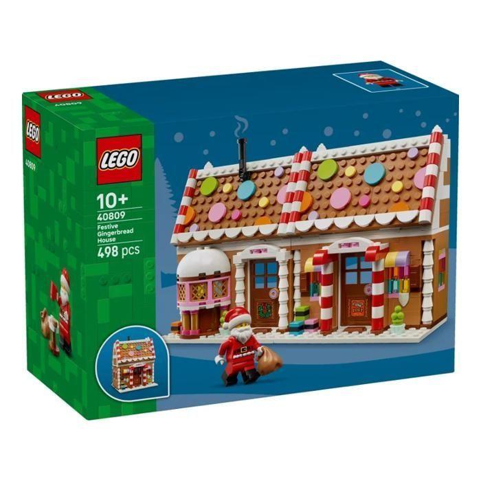 Ensemble de construction - LEGO - 40809 - Maison en pain d'épices 2-en-1 - 498 pièces - Père Noël inclus