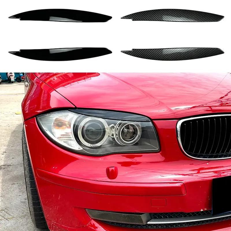 Car Headlight Lamp Eyebrows Cover Trim Stickers For BMW 1 Series E81 E82 E87 E88 2008-2013 Model ABS Material Car Accessories