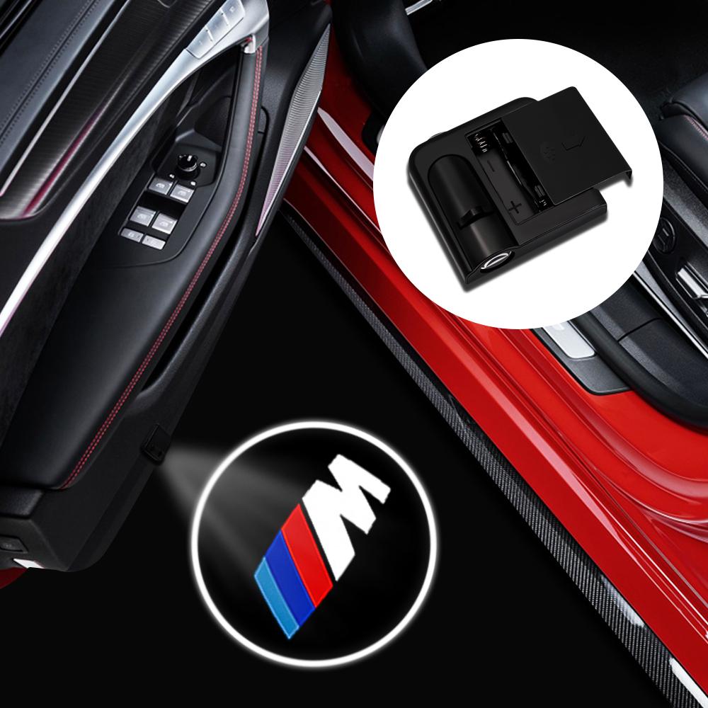 MLKQ6 Car styling Auto Door LED Decoration Wireless Welcome Light Logo Projector For BMW 3 5 6 7 1 Series Z4 X3 X6 E81 E71 E90 E93 F30