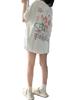 Unisex Plus Size Retro Cotton Short-Sleeve T-Shirt, Chic Hong Kong Style Loose Fit