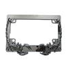 Motorrad Kunststoff Silber/Schwarz Nummernschild Rahmen Motorrad Nummernschild Halter Nummernschild Abdeckung für UNS