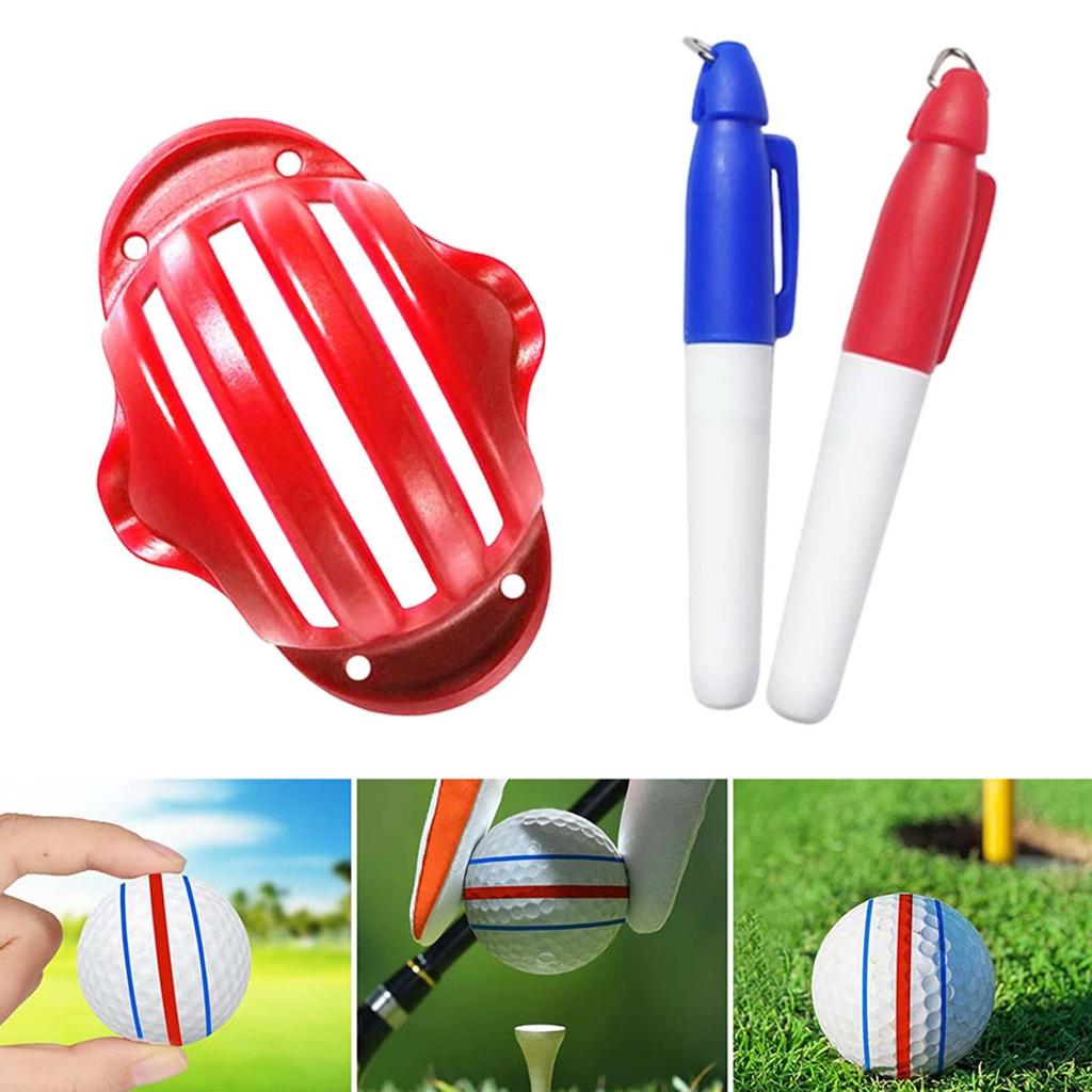 Golf Ball Alignment Tool Liner 3 Straight Marking Stencils with