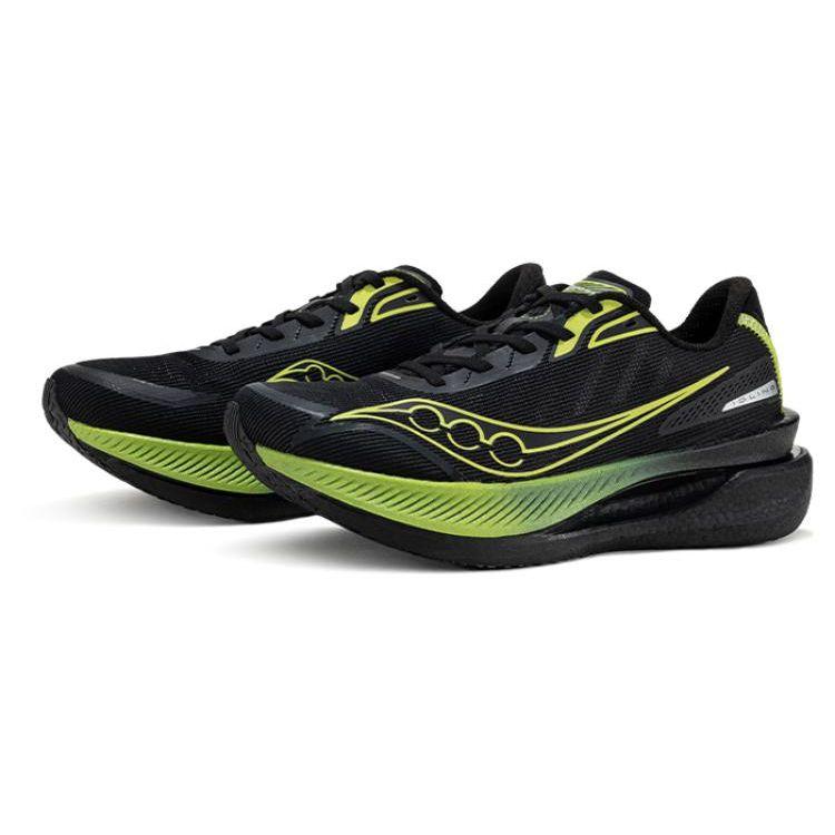 Saucony Idling Lightweight Comfortable Slip-Resistant Durable Low-Top Running Shoes Unisex sneaker Black Green S28191-5