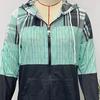 Autumn Women Hoodies Fashion Plaid Pattern Zipper Placket Cardigan Jacket Regular Fit
