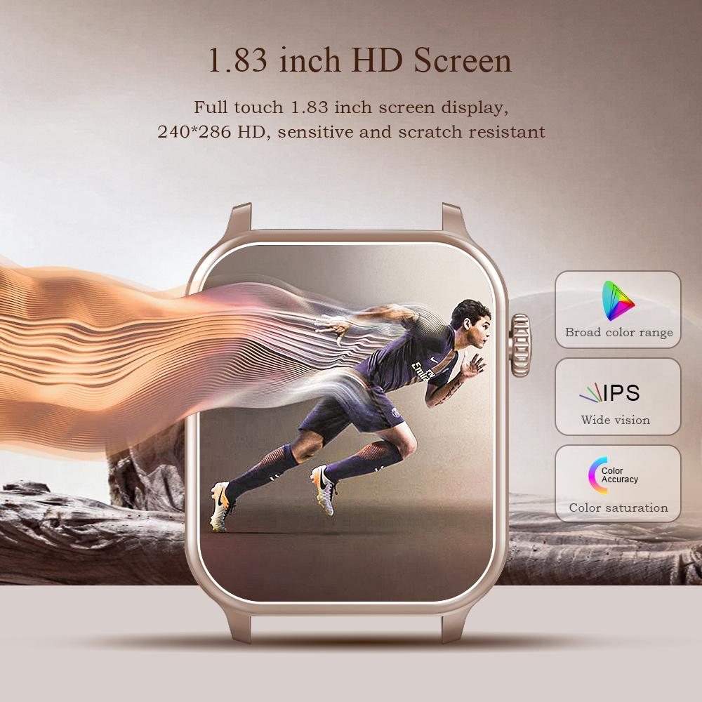LIGE 2025 Smartwatch IPS HD Bildschirm 600mAh Großer Akku Smartwatch Bluetooth Anruf IP68 Wasserdicht Herzfrequenzmesser Sport-Fitness-Tracker