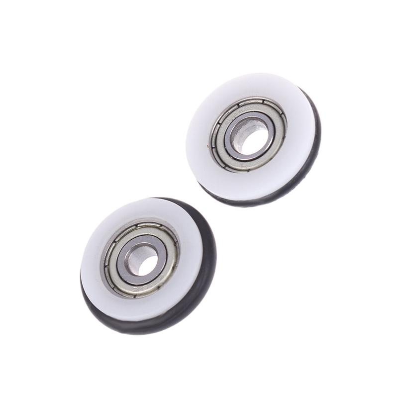 1 Piece Low Noisy Bearing Wheel O Ring Mute Elasticity Rubber Coated 625Z 695Z Roller Wheel Pulley Blackboard Fishing Tool