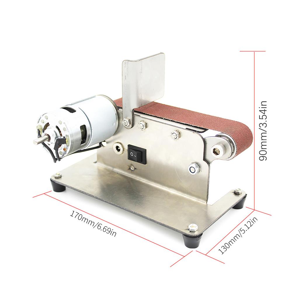 Horizontal Belt Sander Mini Electric Belt Grinding Sander Multifunctional Grinder DIY Polishing Grinding Machine