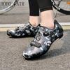 Nuove scarpe da bicicletta, scarpe da ciclismo, scarpe da bicicletta con chiusura stradale in gomma, scarpe da ciclismo sportive da uomo