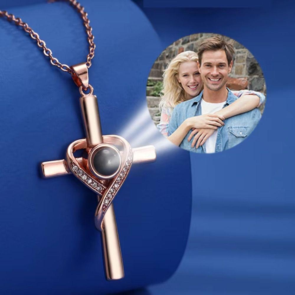 Jewelry Accessory Projection Necklace with Chain Necklace Pendants  for Wife Women Girls