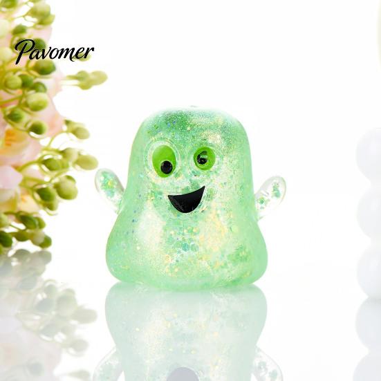 Ghost Kneading Toys 1/5Pcs Mini Halloween Squeeze Toy, Glitter Stress Relief Fidget Ball Sensory Party Favors for Kids Adults Portable Anxiety Toy