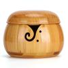 Wooden Yarn Storage Bowl Environmentally Friendly for Household Circular with Lid Crafted Box