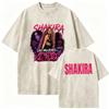 Retro Gewaschen Shakira LMYNL Welttournee 2026 T-Shirts Las Mujeres Ya No Lloran Doppelseitiger Druck T-Shirt Herren Damen Oversized T-Shirts