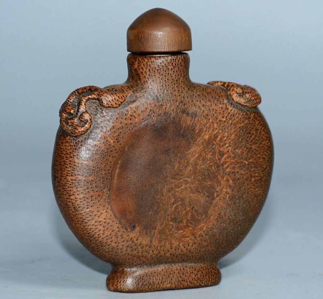 

Коллекция Китайский бамбук Искусно вырезанная Изысканная статуэтка Арт Снафф-бутылка CHINA