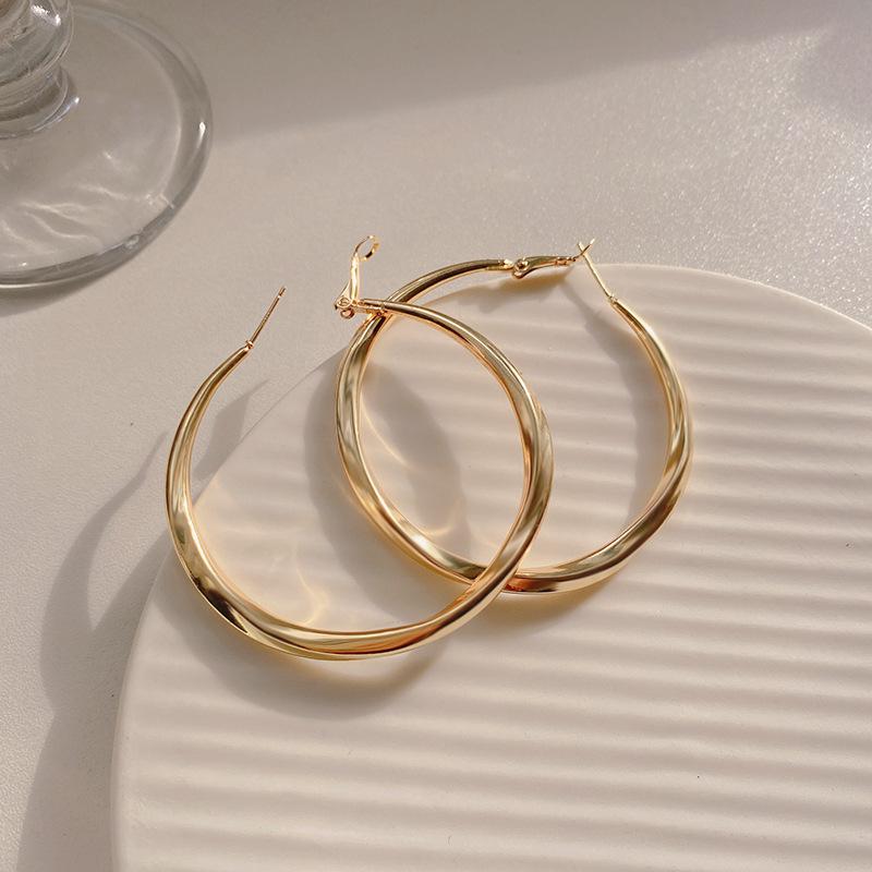 Meier Metal exaggerated large earrings, cool style, stylisheasiest for matchclassy sense earrings, earrings