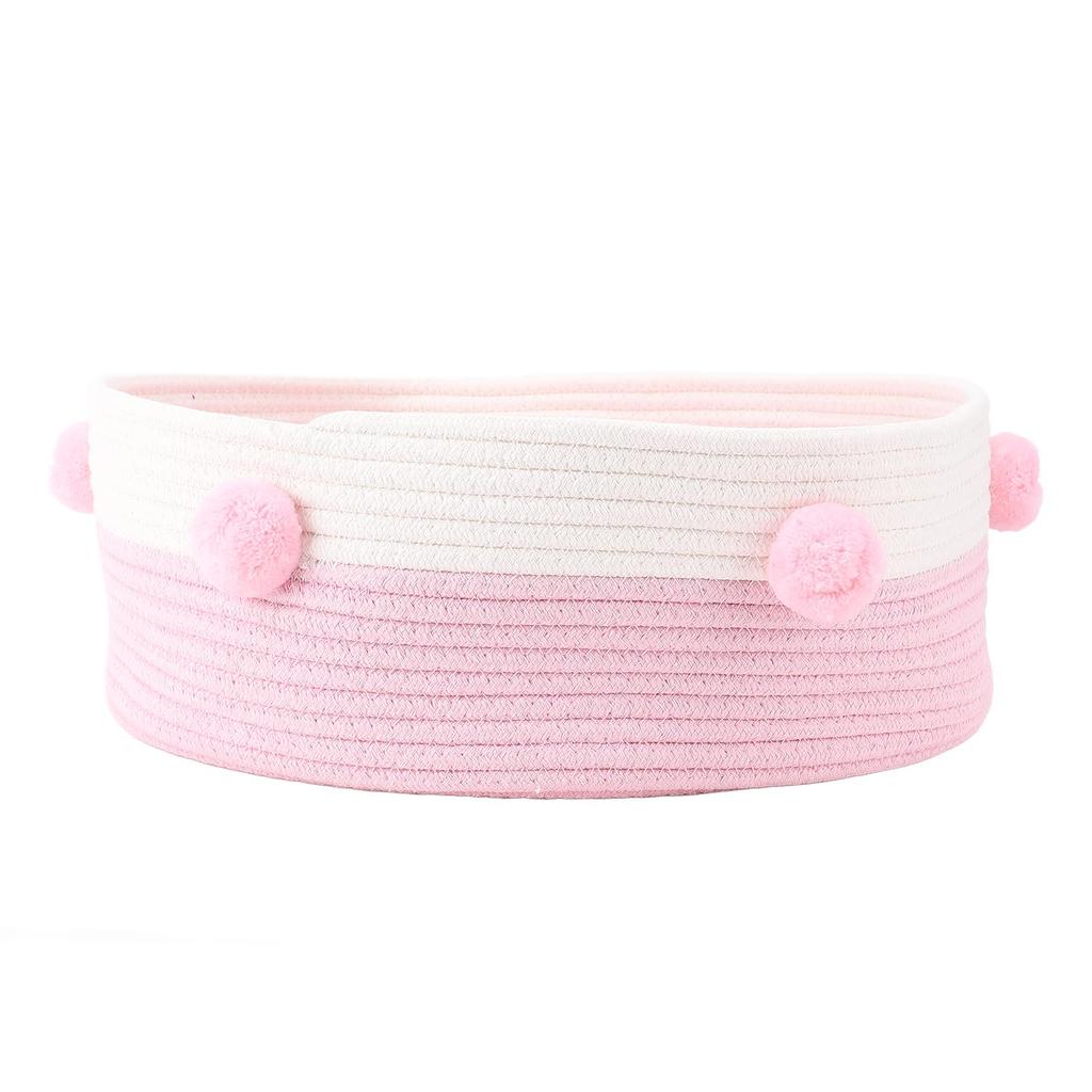 Cat Scratcher Bed Basket Cotton Rope Hand Knitting Stylish Look Cat Sleeping Bed Scratching Mat for Home Indoor