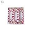 X 6 Candy Cane Glitter Hanging Christmas Tree Decoration Santa Ornament Xmas