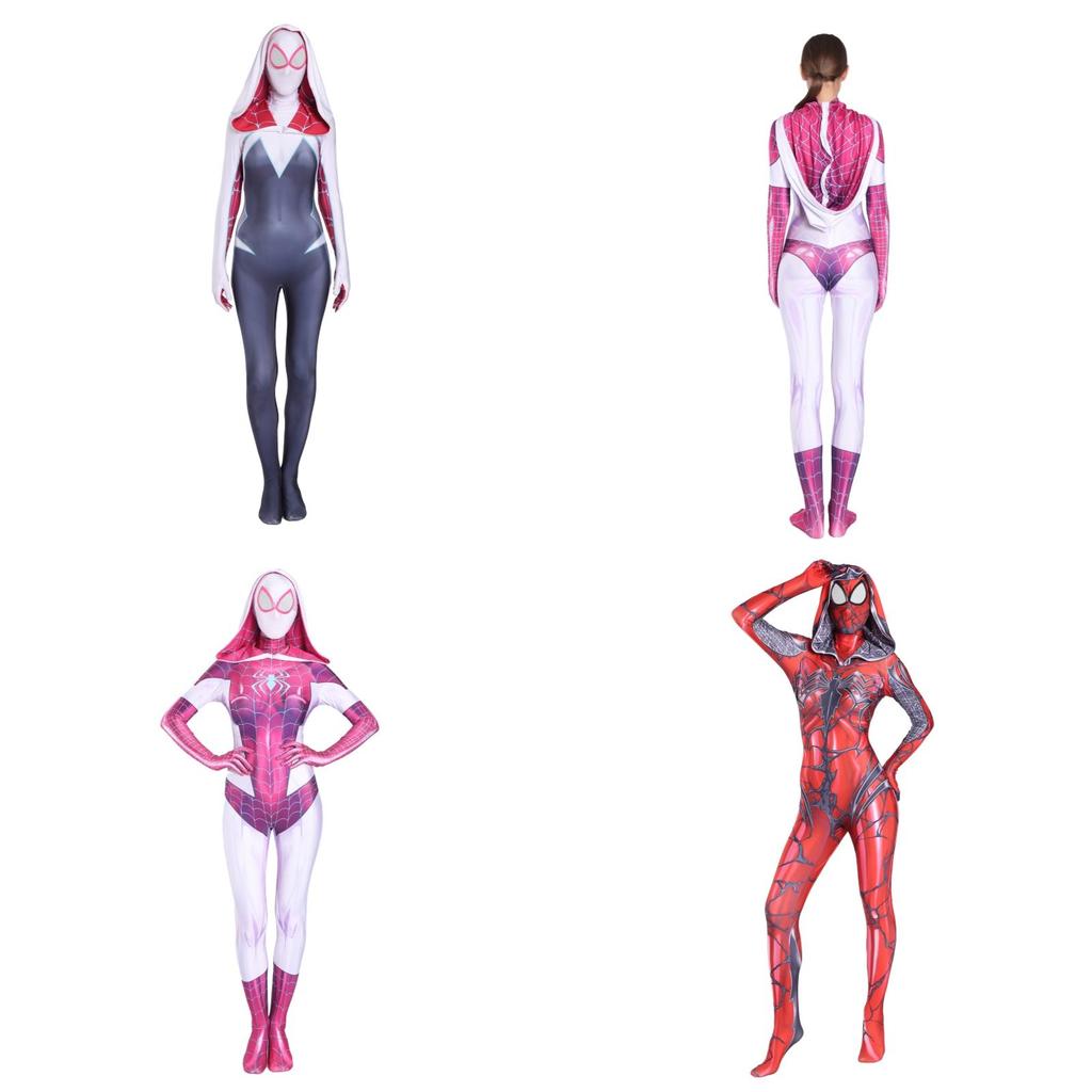 Stylish Spider Gwen Stacy Costume For Women Featuring Unique Spider-man Design For Halloween